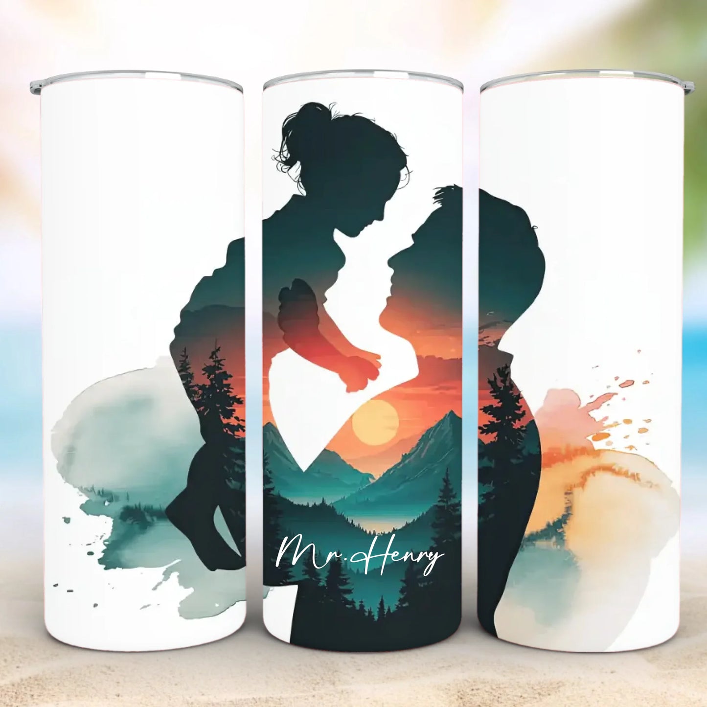 Personalized 20oz skinny tumbler – Personalized | detail view | custom name available, dishwasher safe, double-wall stai