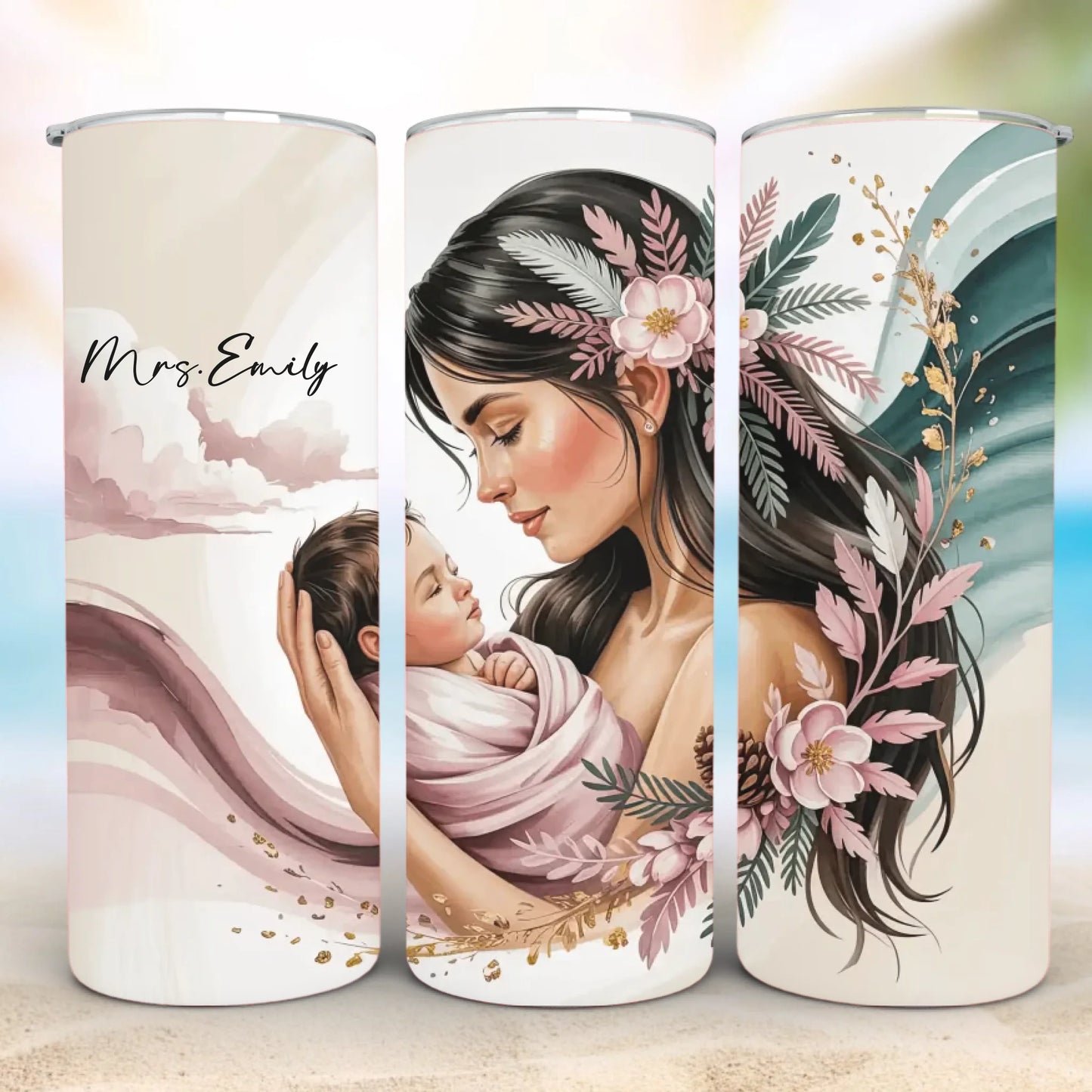 Personalized 20oz skinny tumbler – Personalized | detail view | custom name available, dishwasher safe, double-wall stai