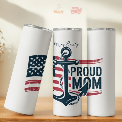 Personalized 20oz skinny tumbler – Personalized | lifestyle scene | custom name available, dishwasher safe, double-wall