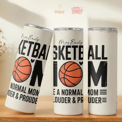 Personalized 20oz skinny tumbler – Personalized | lifestyle scene | custom name available, dishwasher safe, double-wall