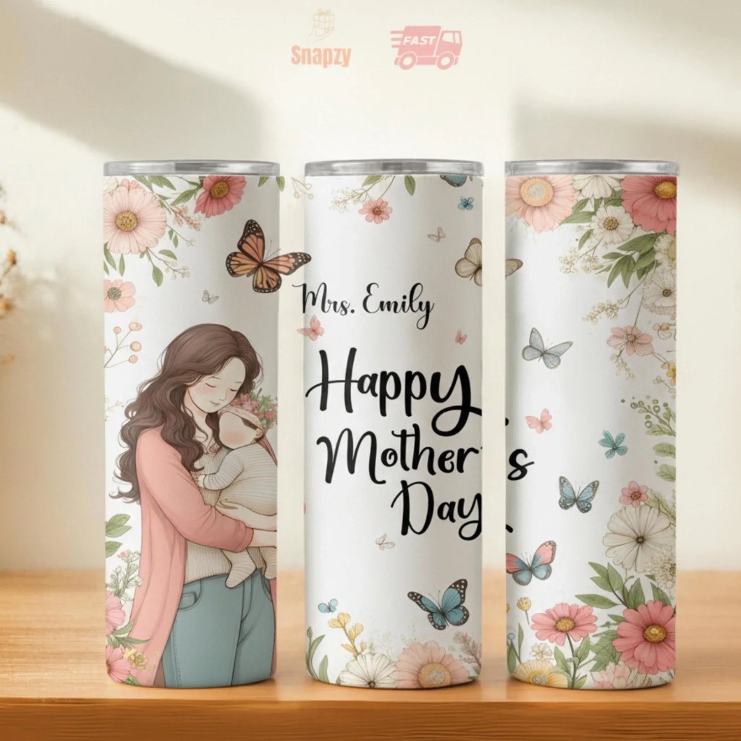 Personalized 20oz skinny tumbler – Personalized | hero view | custom name available, dishwasher safe, double-wall stainl