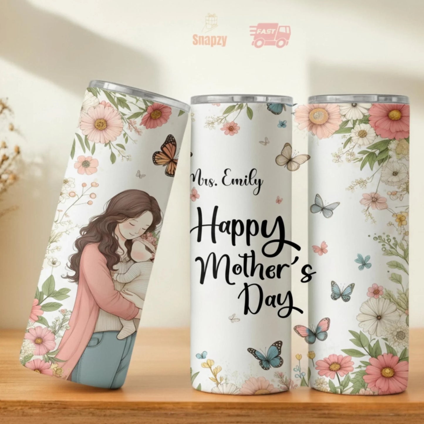 Personalized 20oz skinny tumbler – Personalized | personalization example | custom name available, dishwasher safe, doub