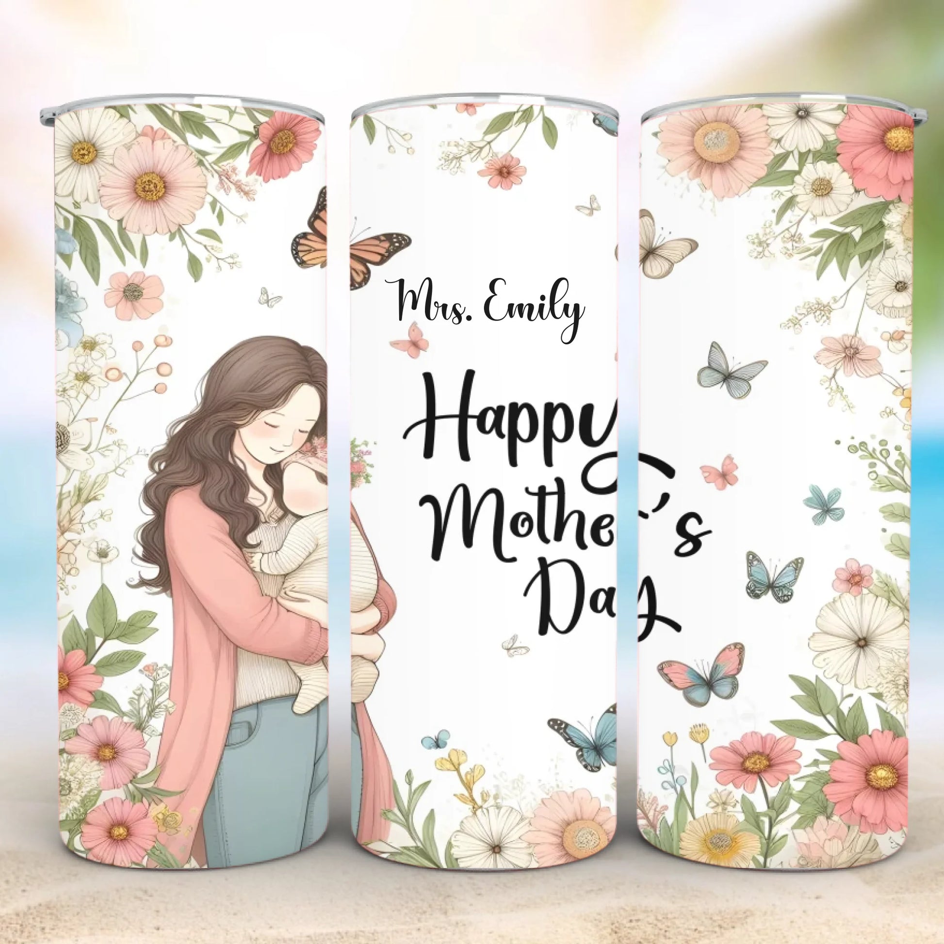 Personalized 20oz skinny tumbler – Personalized | detail view | custom name available, dishwasher safe, double-wall stai