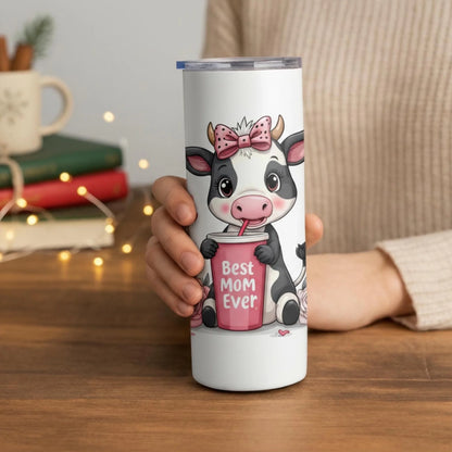 Personalized 20oz skinny tumbler – Personalized | lifestyle scene | custom name available, dishwasher safe, double-wall