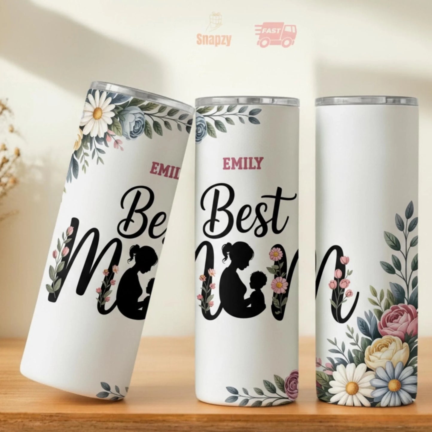 Personalized 20oz skinny tumbler – Personalized | personalization example | custom name available, dishwasher safe, doub