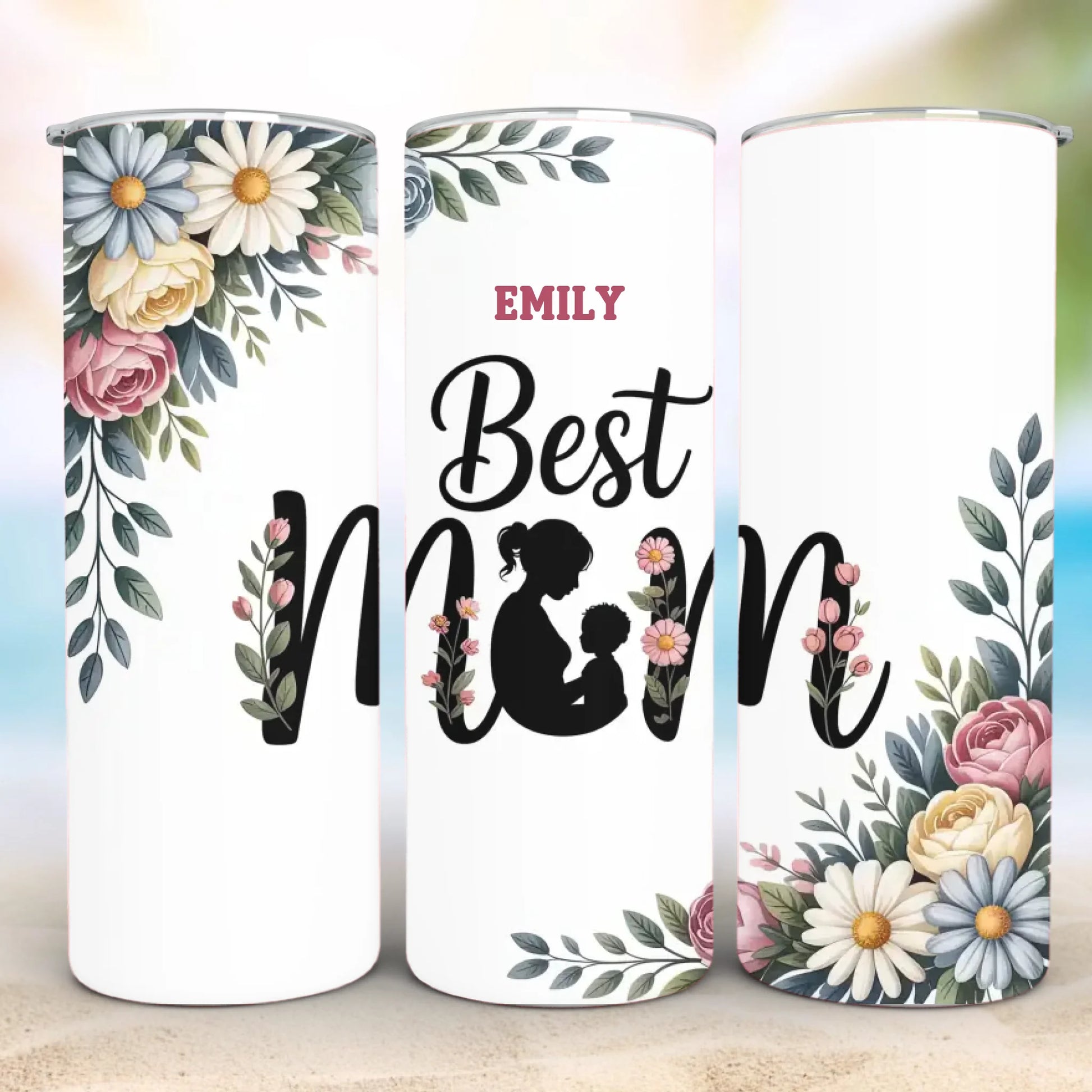 Personalized 20oz skinny tumbler – Personalized | detail view | custom name available, dishwasher safe, double-wall stai