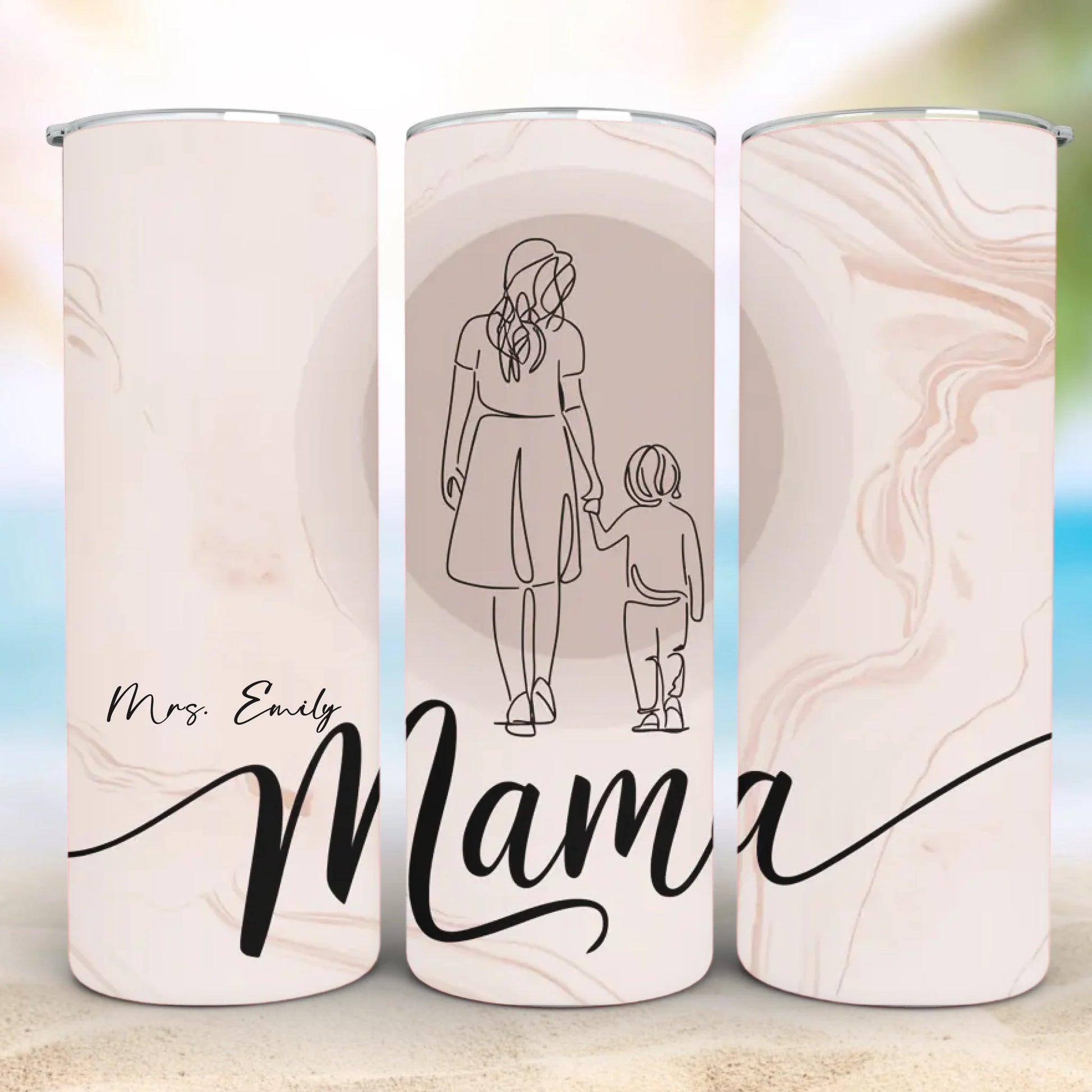 Personalized 20oz skinny tumbler – Personalized | detail view | custom name available, dishwasher safe, double-wall stai