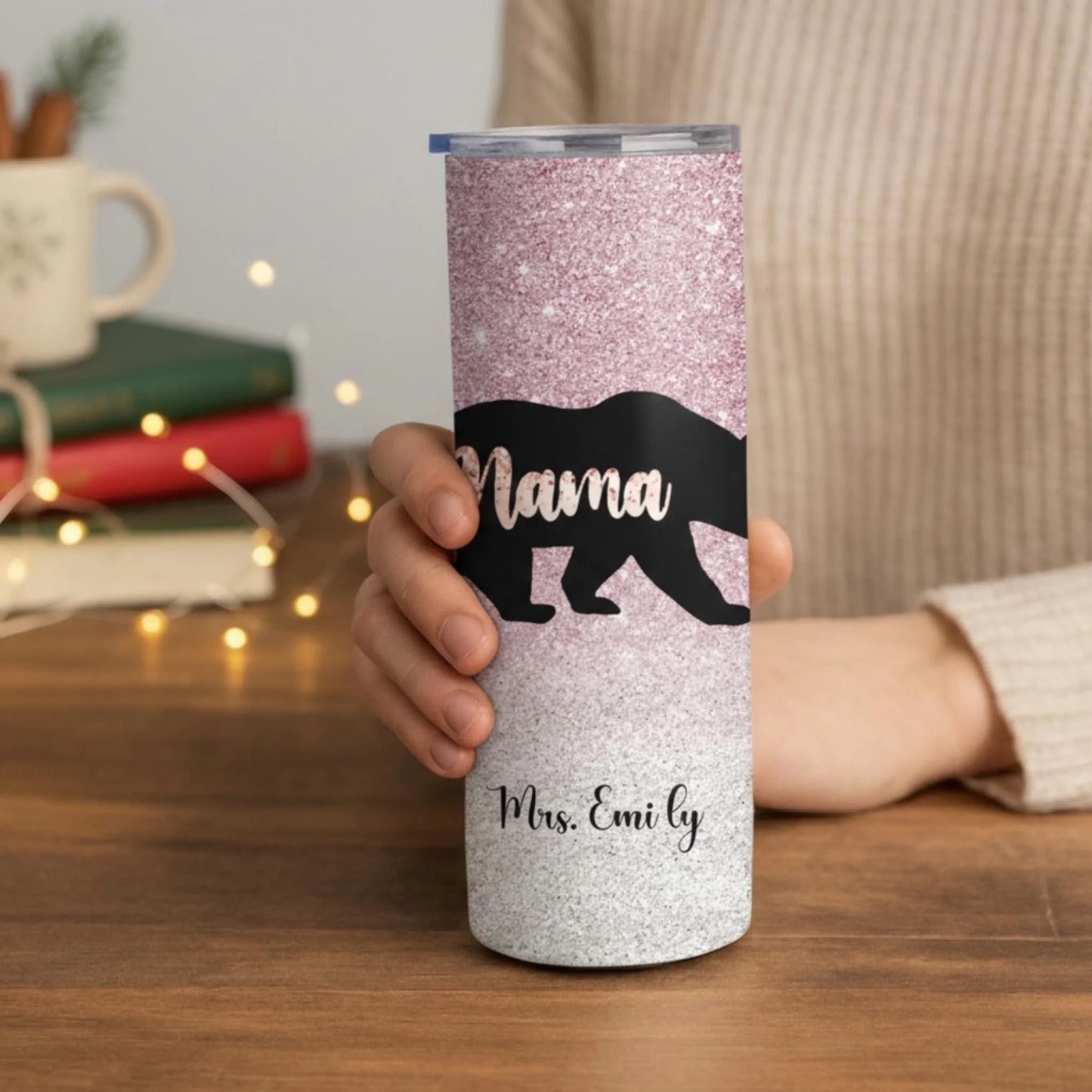 Personalized 20oz skinny tumbler – Personalized | personalization example | custom name available, dishwasher safe, doub