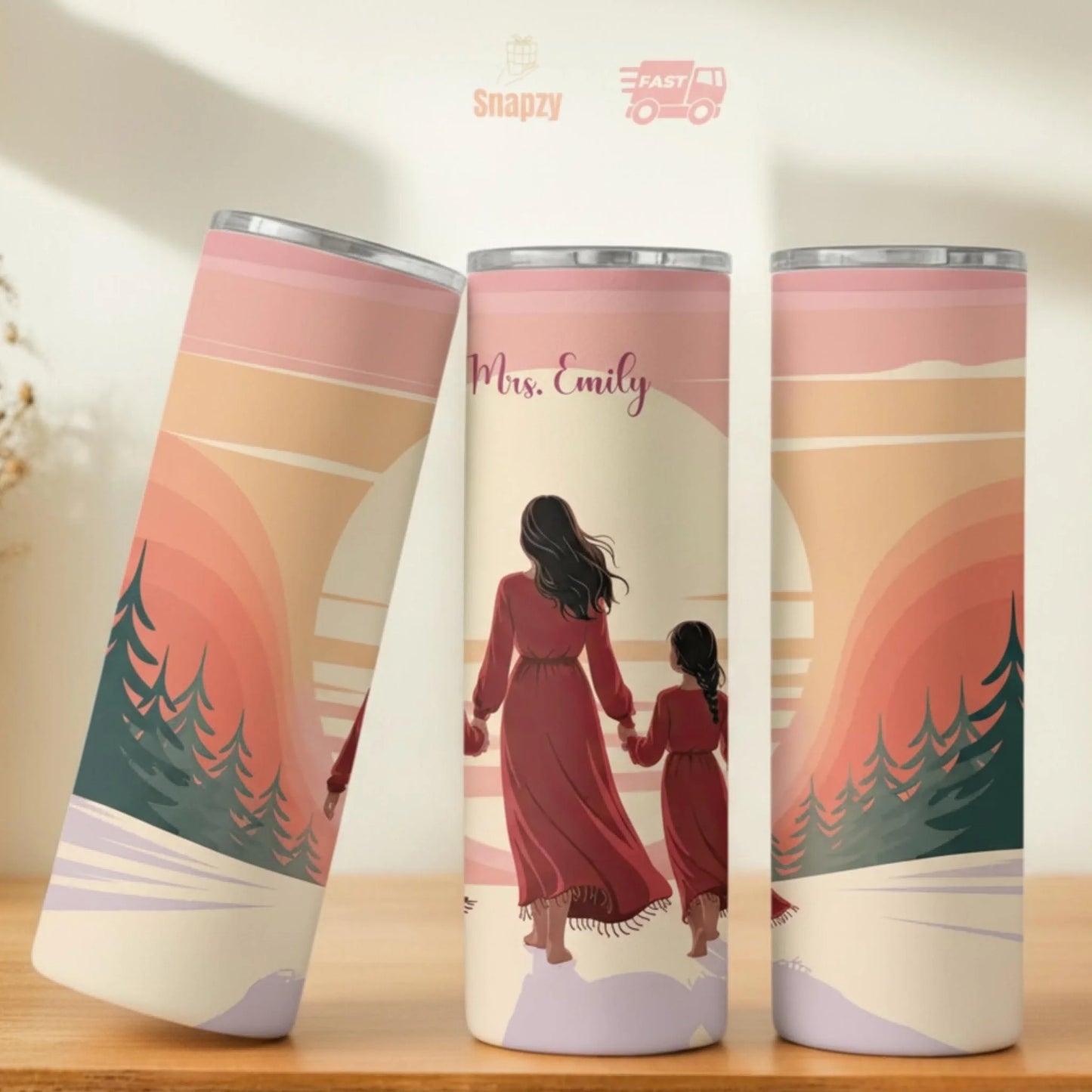 Personalized 20oz skinny tumbler – Personalized | personalization example | custom name available, dishwasher safe, doub