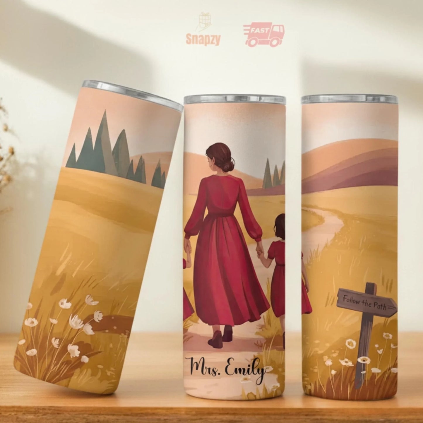 Personalized 20oz skinny tumbler – Personalized | personalization example | custom name available, dishwasher safe, doub