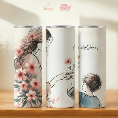 Personalized 20oz skinny tumbler – Personalized | hero view | custom name available, dishwasher safe, double-wall stainl