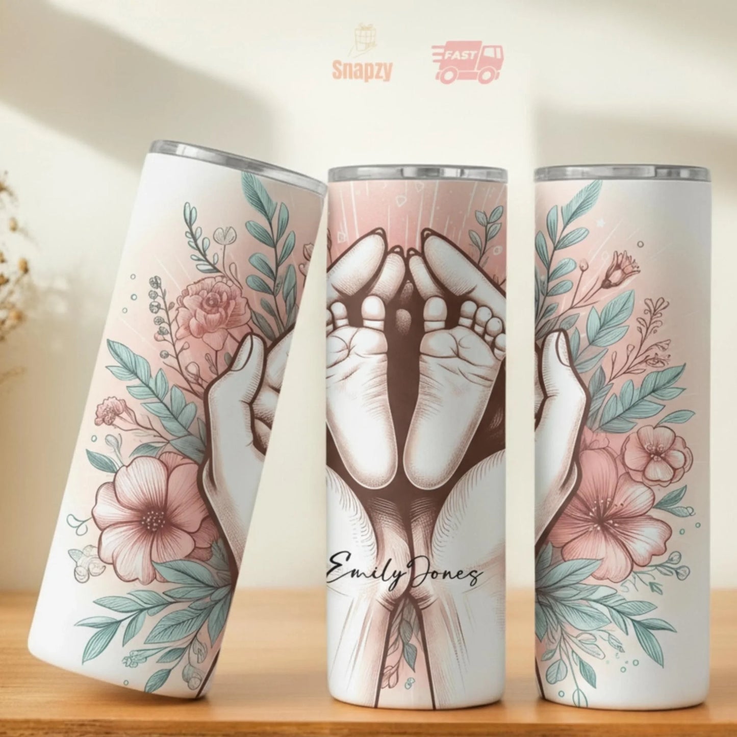 Personalized 20oz skinny tumbler – Personalized | personalization example | custom name available, dishwasher safe, doub