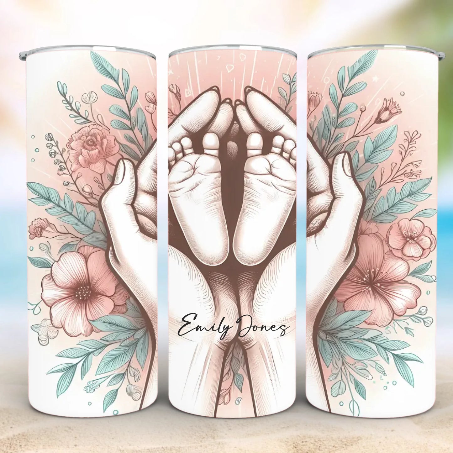 Personalized 20oz skinny tumbler – Personalized | detail view | custom name available, dishwasher safe, double-wall stai