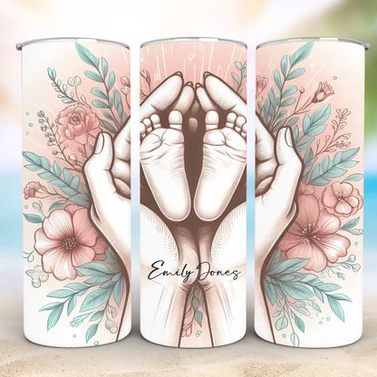 Personalized 20oz skinny tumbler – Personalized | detail view | custom name available, dishwasher safe, double-wall stai