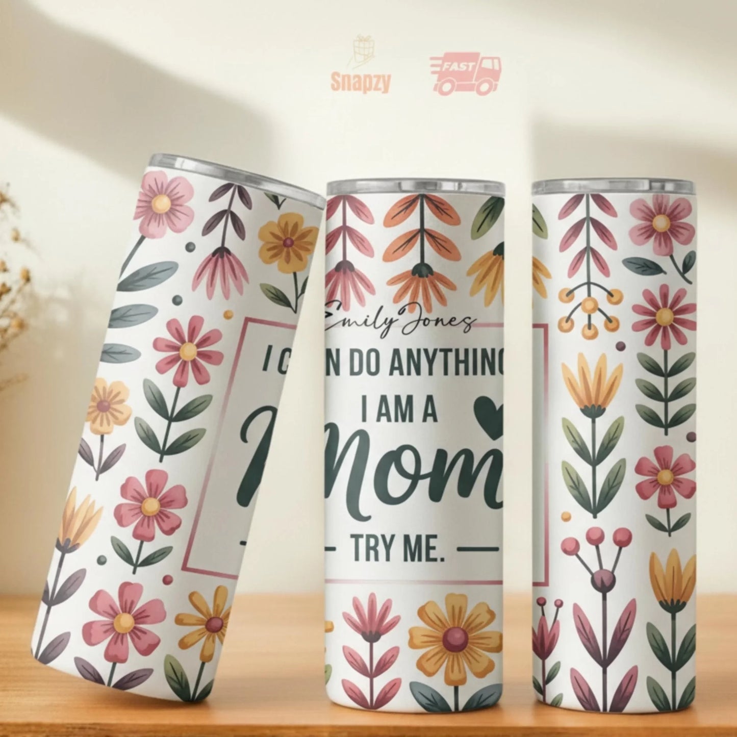 Personalized 20oz skinny tumbler – Personalized | personalization example | custom name available, dishwasher safe, doub