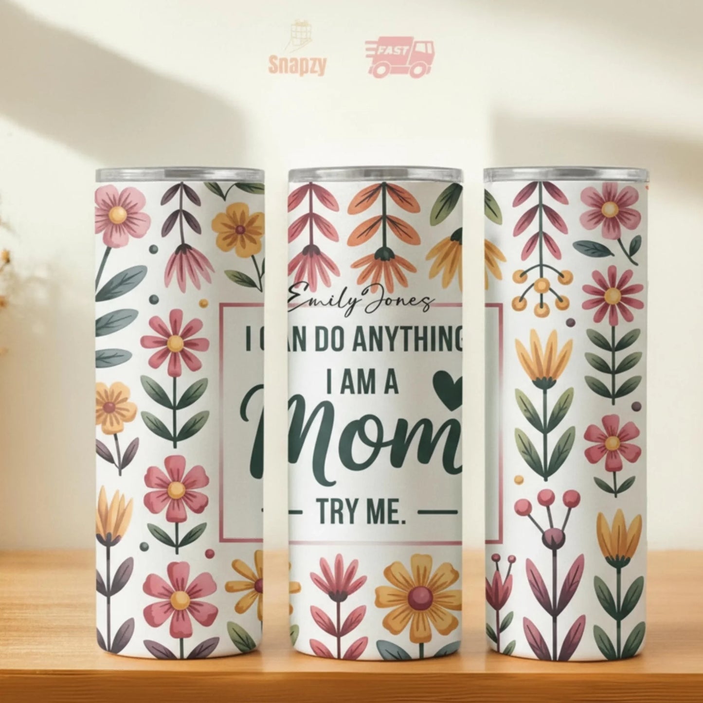 Personalized 20oz skinny tumbler – Personalized | hero view | custom name available, dishwasher safe, double-wall stainl