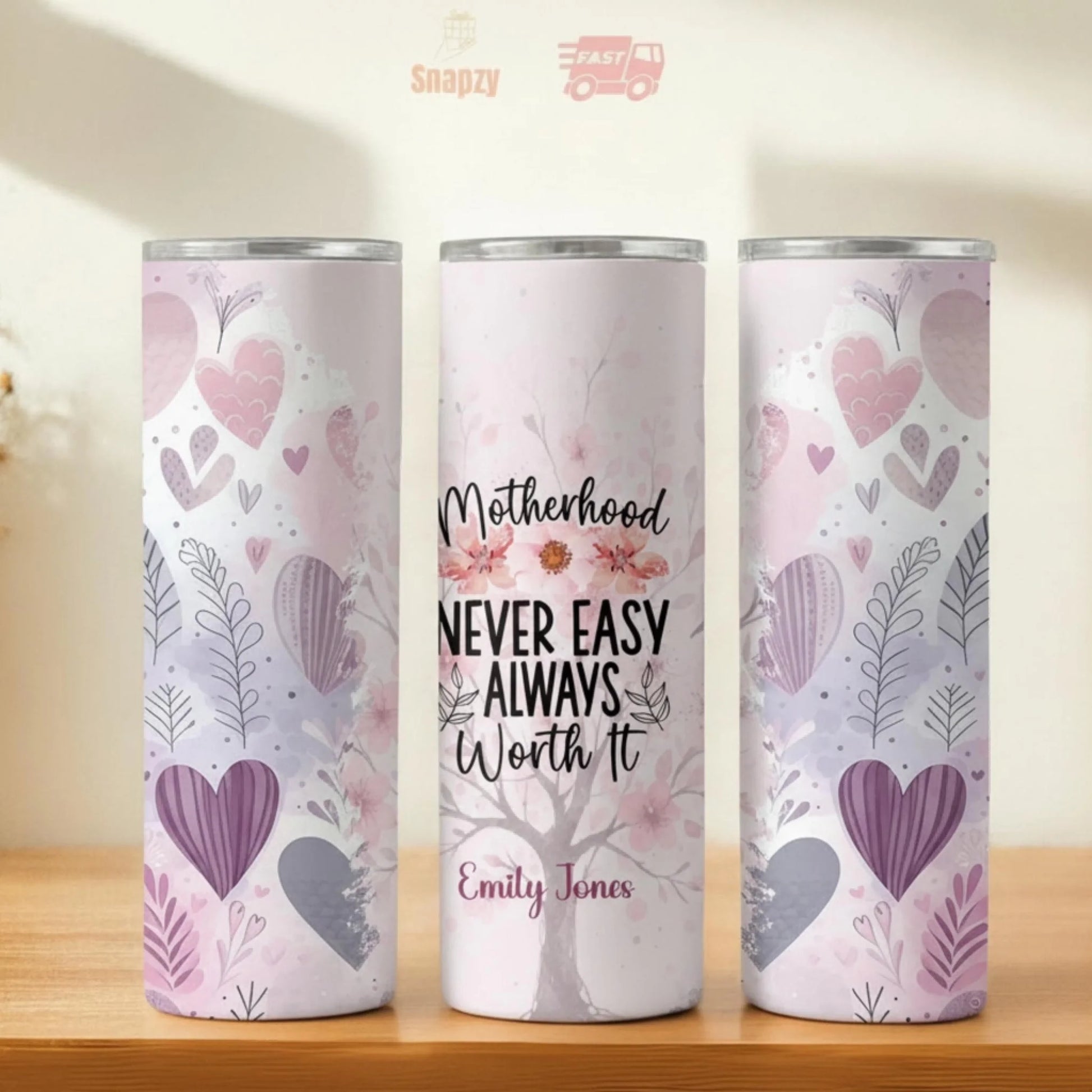 Personalized 20oz skinny tumbler – Personalized | hero view | custom name available, dishwasher safe, double-wall stainl