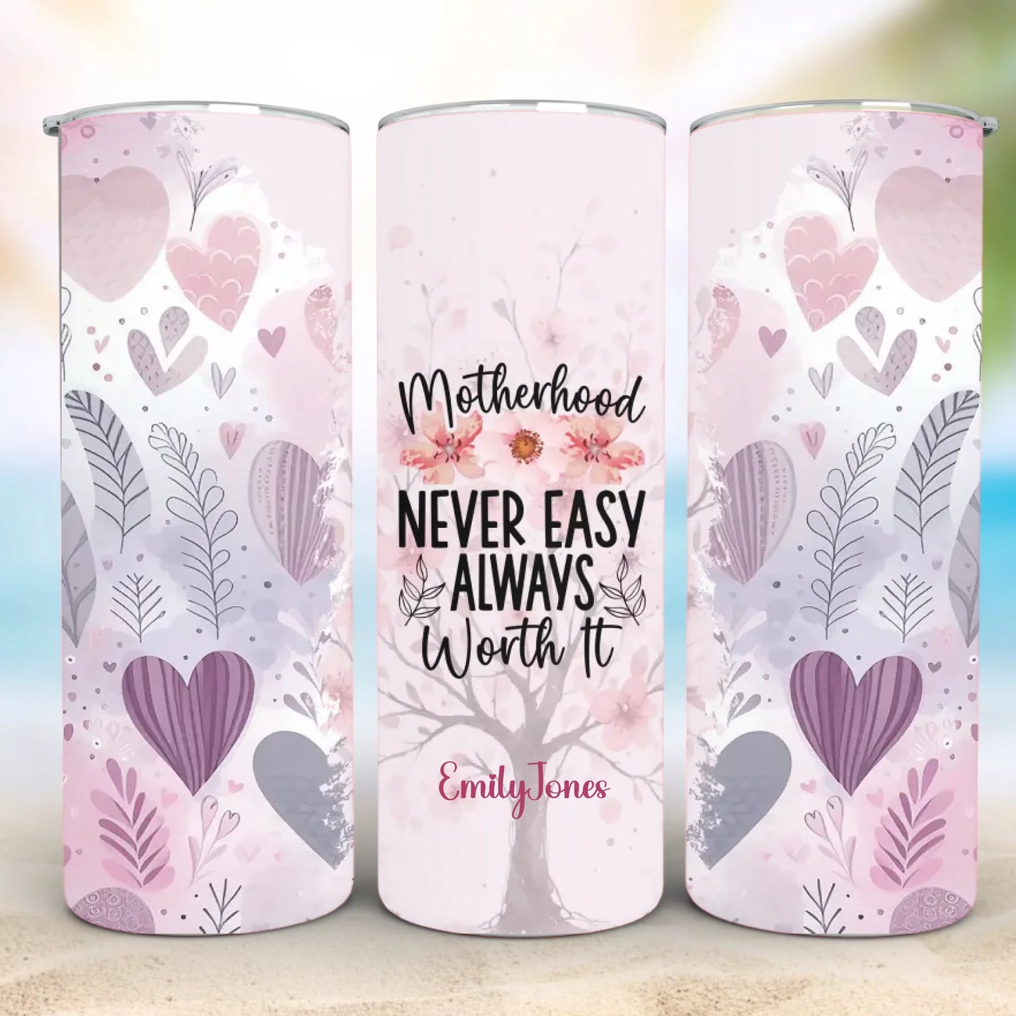 Personalized 20oz skinny tumbler – Personalized | detail view | custom name available, dishwasher safe, double-wall stai