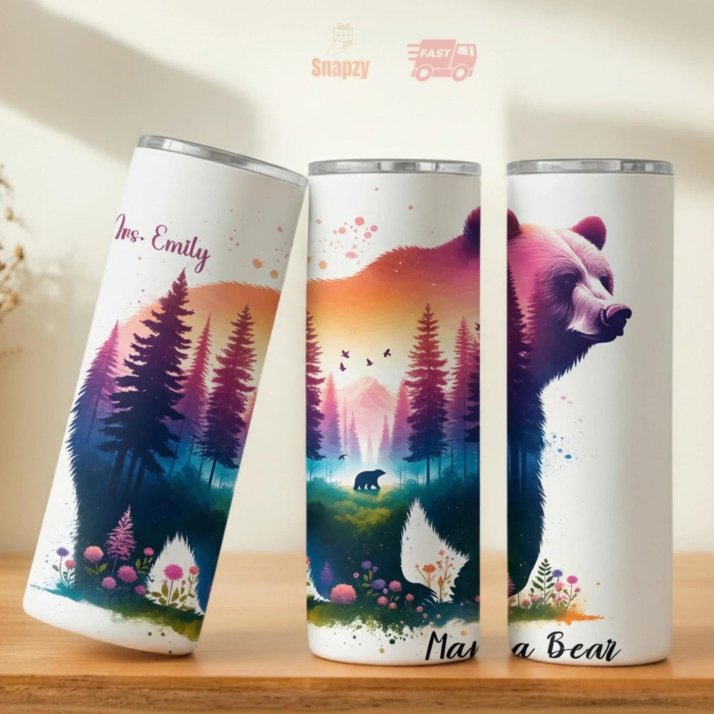 Personalized 20oz skinny tumbler – Personalized | personalization example | custom name available, dishwasher safe, doub