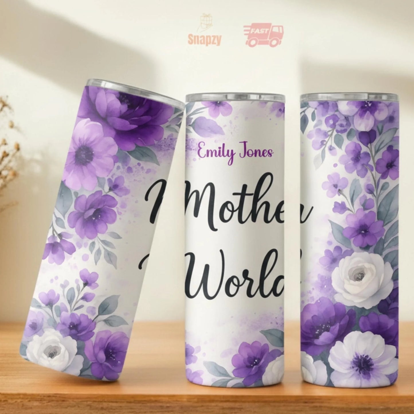 Personalized 20oz skinny tumbler – Personalized | personalization example | custom name available, dishwasher safe, doub