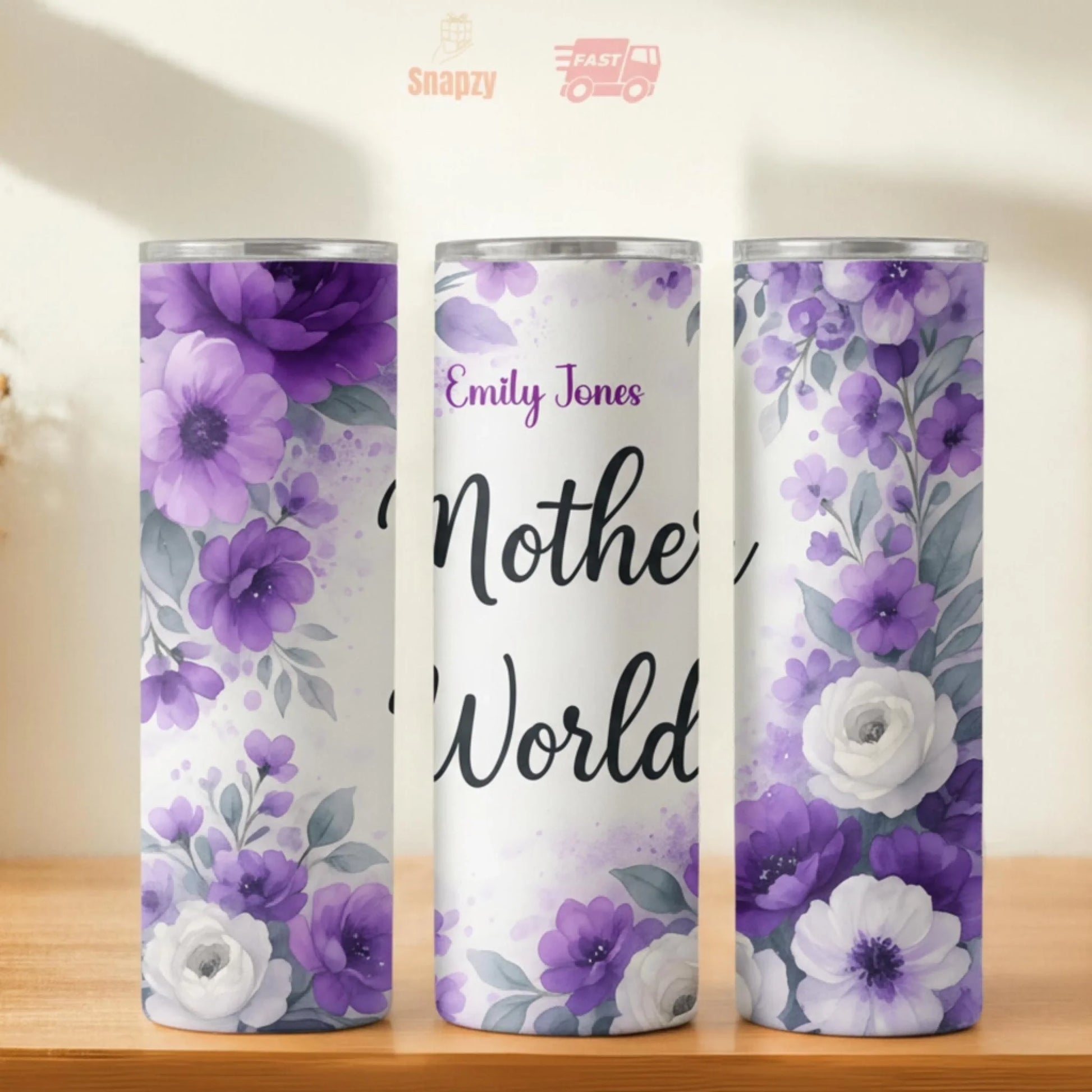 Personalized 20oz skinny tumbler – Personalized | hero view | custom name available, dishwasher safe, double-wall stainl