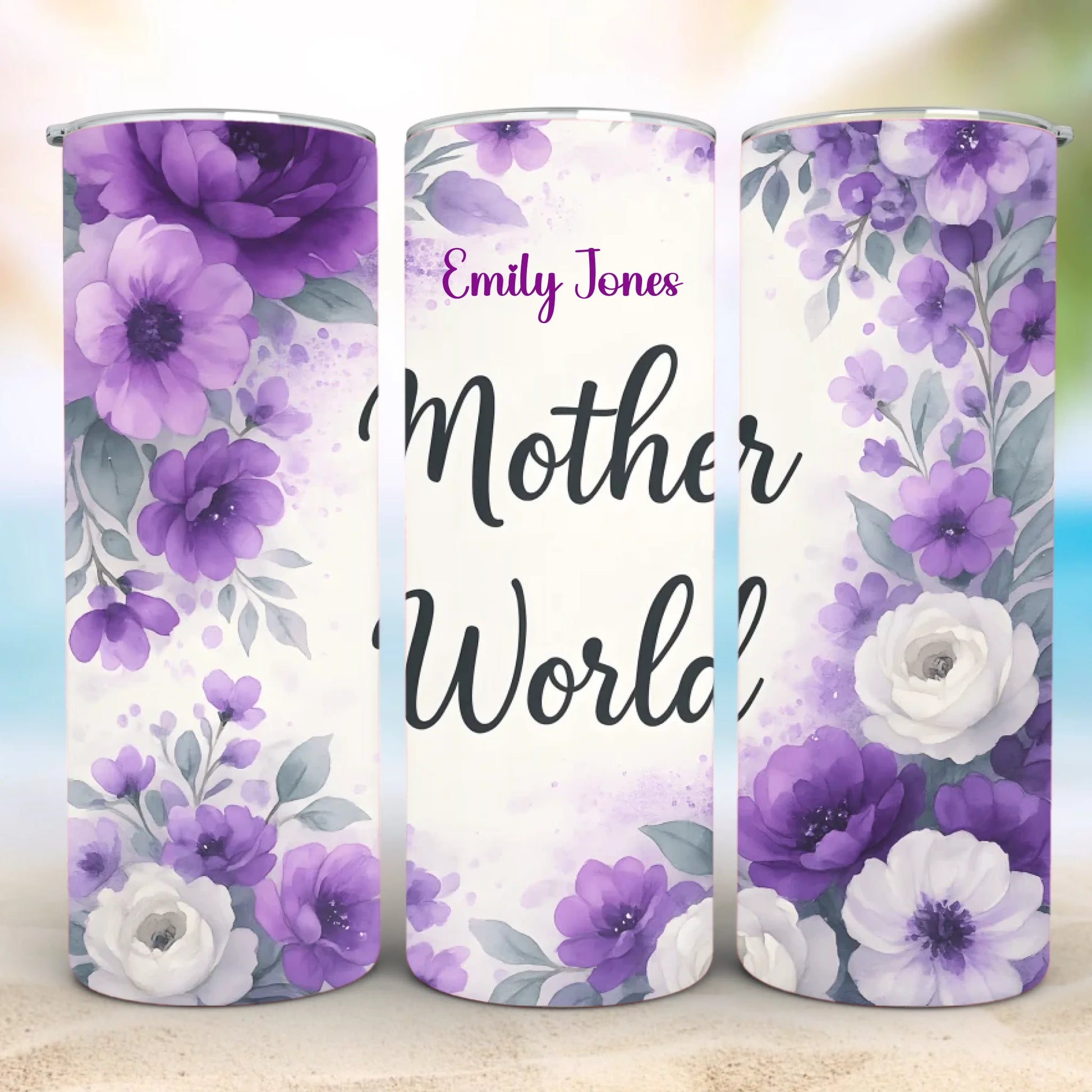 Personalized 20oz skinny tumbler – Personalized | detail view | custom name available, dishwasher safe, double-wall stai