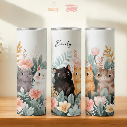 Personalized 20oz skinny tumbler – Personalized | hero view | custom name available, dishwasher safe, double-wall stainl