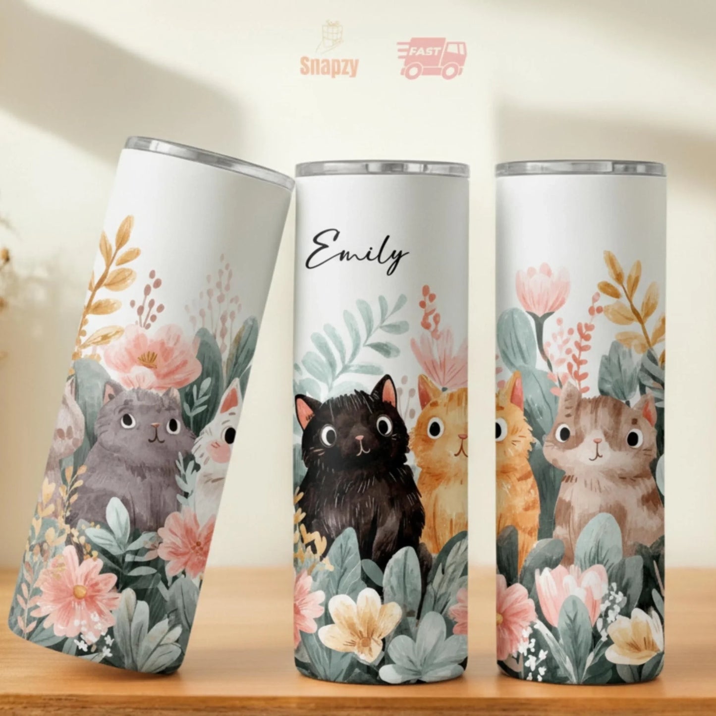 Personalized 20oz skinny tumbler – Personalized | personalization example | custom name available, dishwasher safe, doub