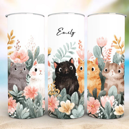 Personalized 20oz skinny tumbler – Personalized | detail view | custom name available, dishwasher safe, double-wall stai