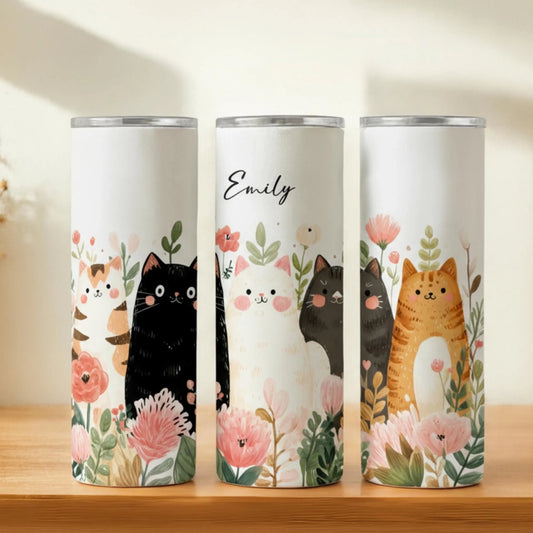 Personalized 20oz skinny tumbler – Personalized | hero view | custom name available, dishwasher safe, double-wall stainl