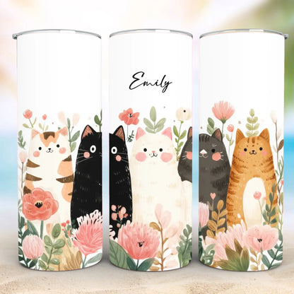 Personalized 20oz skinny tumbler – Personalized | detail view | custom name available, dishwasher safe, double-wall stai