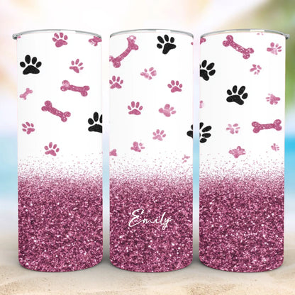 Personalized 20oz skinny tumbler – Personalized | detail view | custom name available, dishwasher safe, double-wall stai