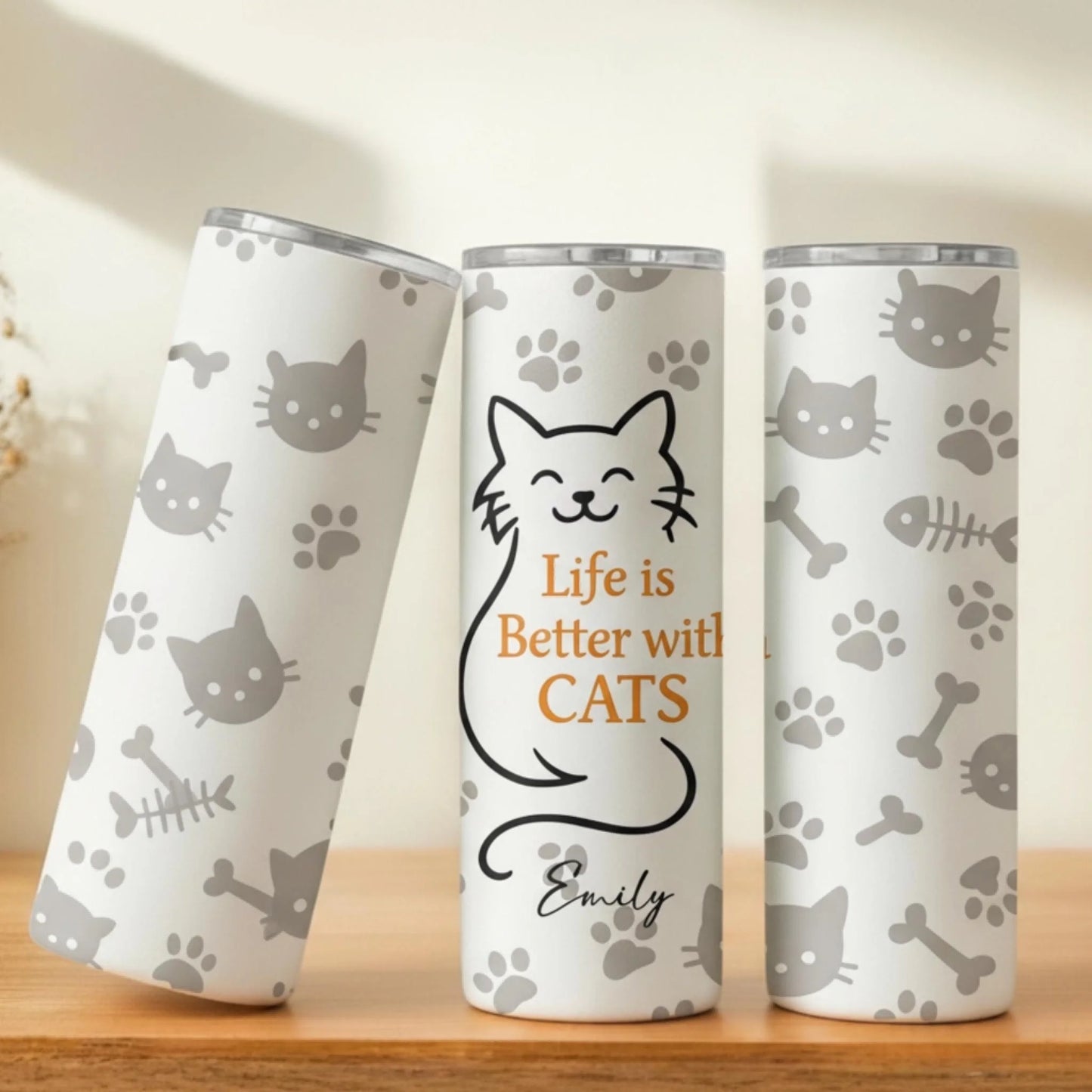 Personalized 20oz skinny tumbler – Personalized | personalization example | custom name available, dishwasher safe, doub