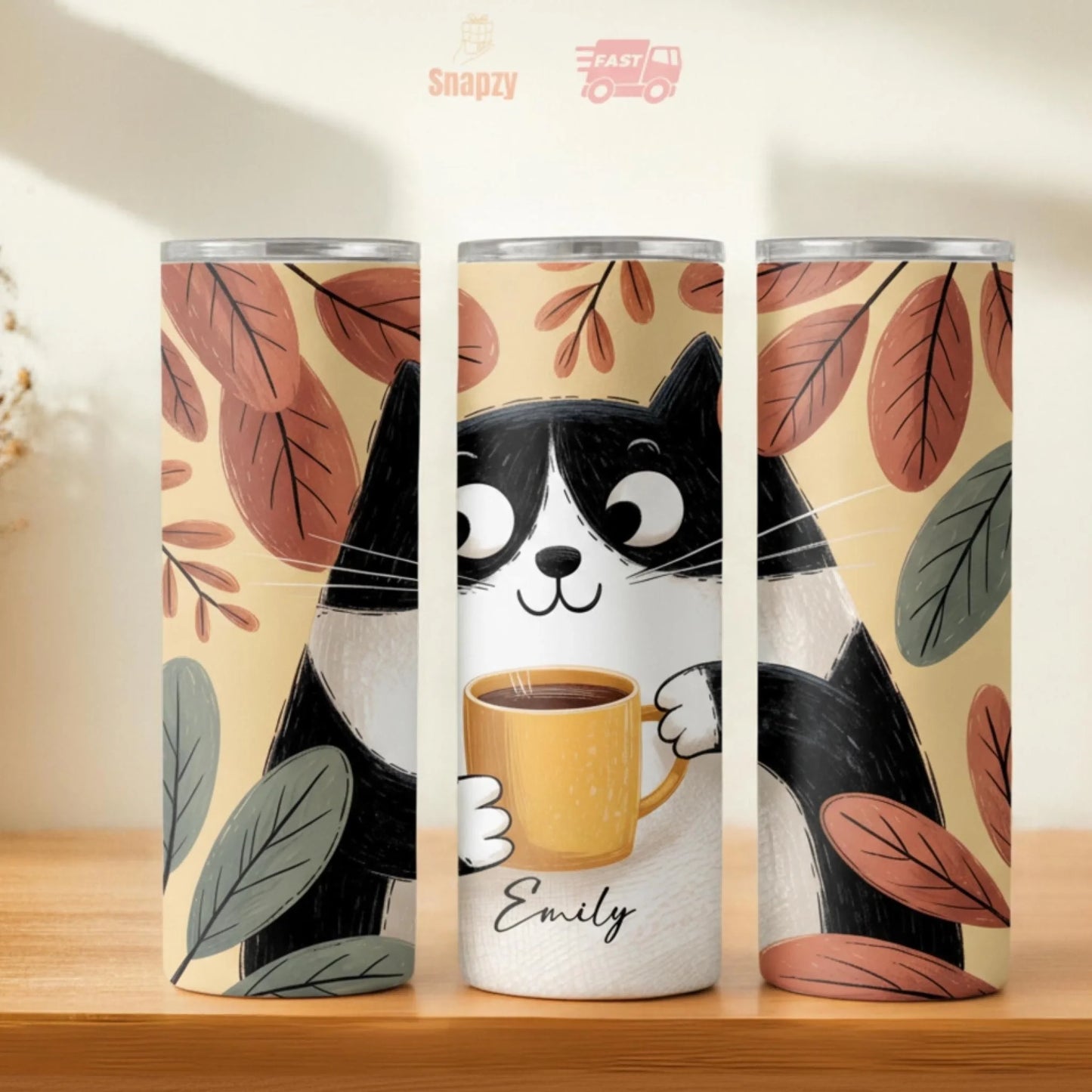 Personalized 20oz skinny tumbler – Personalized | hero view | custom name available, dishwasher safe, double-wall stainl