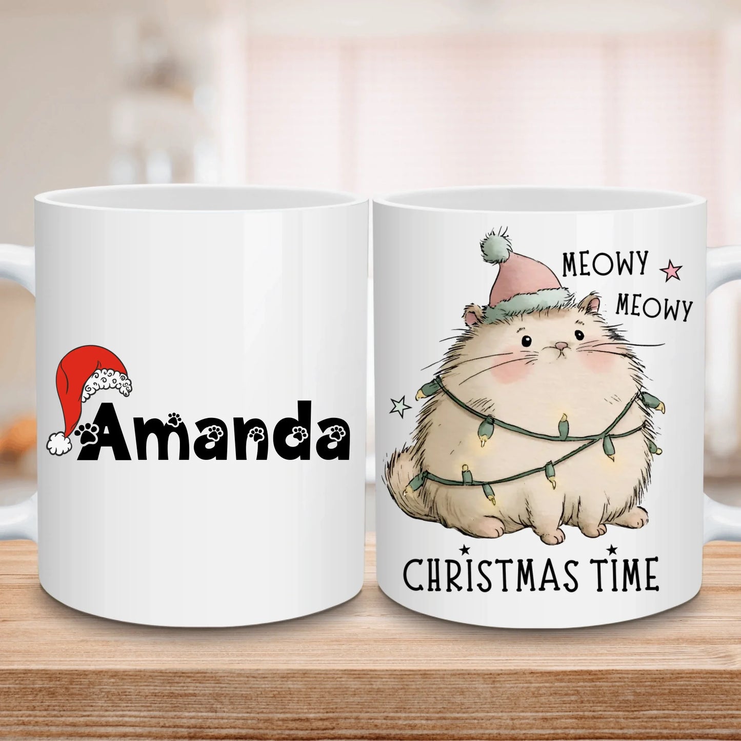 Personalized skinny tumbler – Christmas | hero view | custom name available, dishwasher safe, double-wall stainless stee