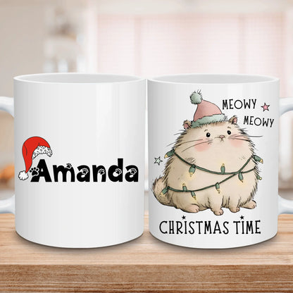 Personalized skinny tumbler – Christmas | hero view | custom name available, dishwasher safe, double-wall stainless stee