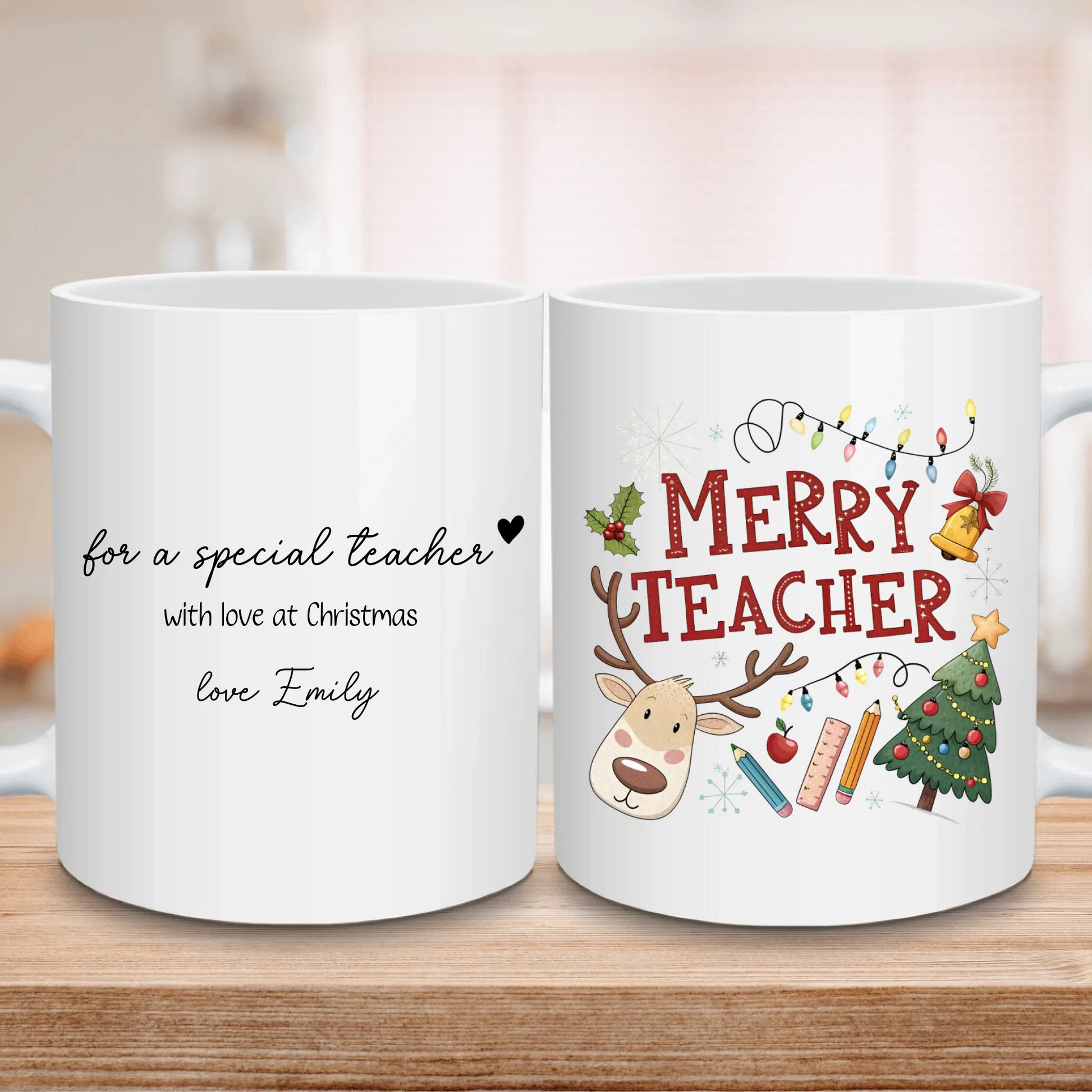 Personalized skinny tumbler – Christmas | hero view | custom name available, dishwasher safe, double-wall stainless stee