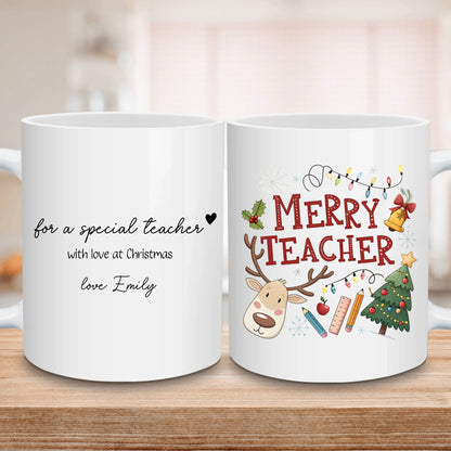 Personalized skinny tumbler – Christmas | hero view | custom name available, dishwasher safe, double-wall stainless stee