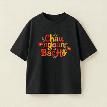 I’m A Fan Of Uncle Ho. Oversized Heavyweight Tee - Black - XL