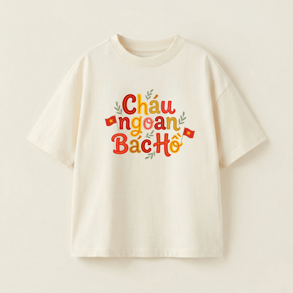 I’m A Fan Of Uncle Ho. Oversized Heavyweight Tee - Cream - XL