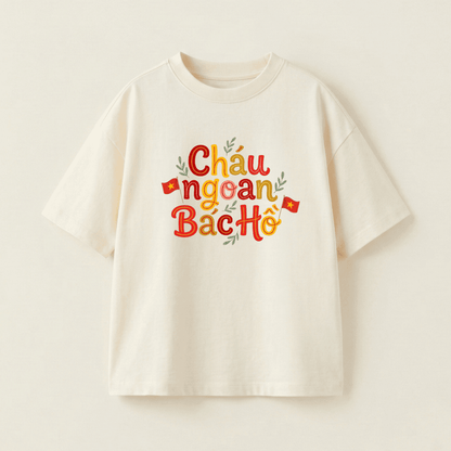 I’m A Fan Of Uncle Ho. Oversized Heavyweight Tee - Cream - XL