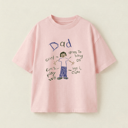 A Tale Of Dad Oversized Heavyweight Tee - Strawberry Pink - XL