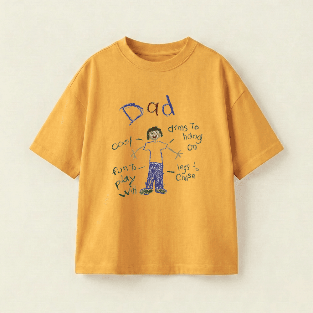 A Tale Of Dad Oversized Heavyweight Tee - Mustard Yellow - XXL