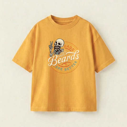 Dads with Beards Are Better - Oversize 250 GSM in mặt trước