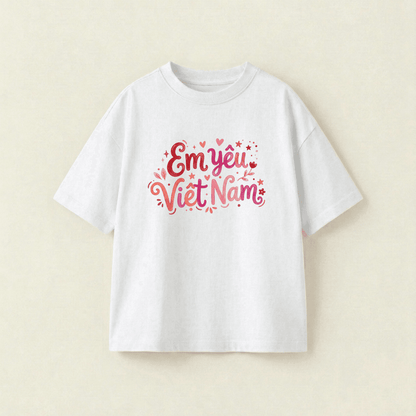 I Love Vietnam. Oversized Classic Tee - Premium PET Print Mockup