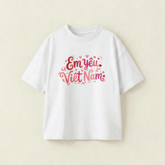 I Love Vietnam. Oversized Classic Tee - Premium PET Print Mockup