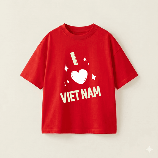 I Love Viet Nam Oversized Classic Tee - Premium PET Print Mockup