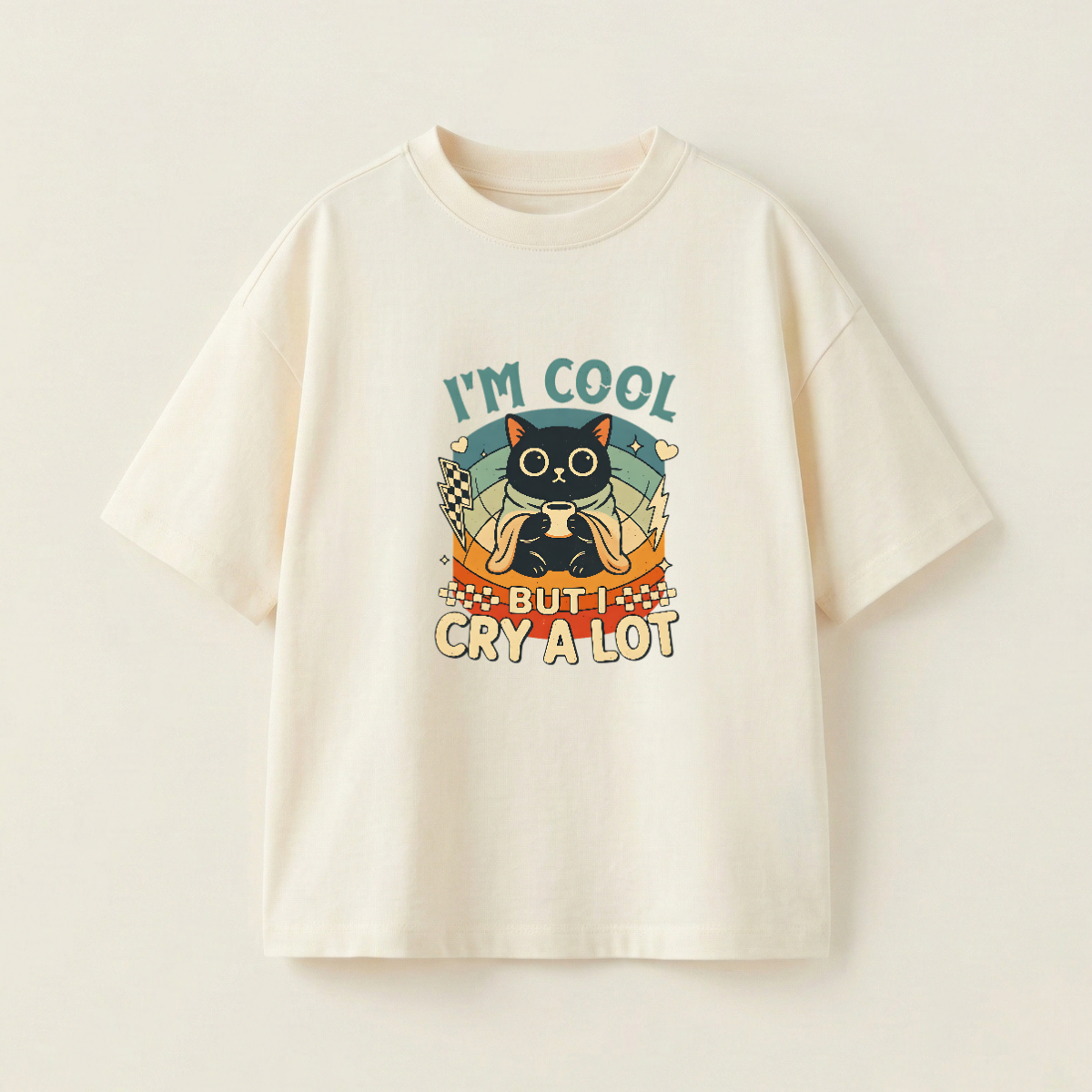 I'M COOL BUT I CRY A LOT - Oversize 250 GSM in mặt trước