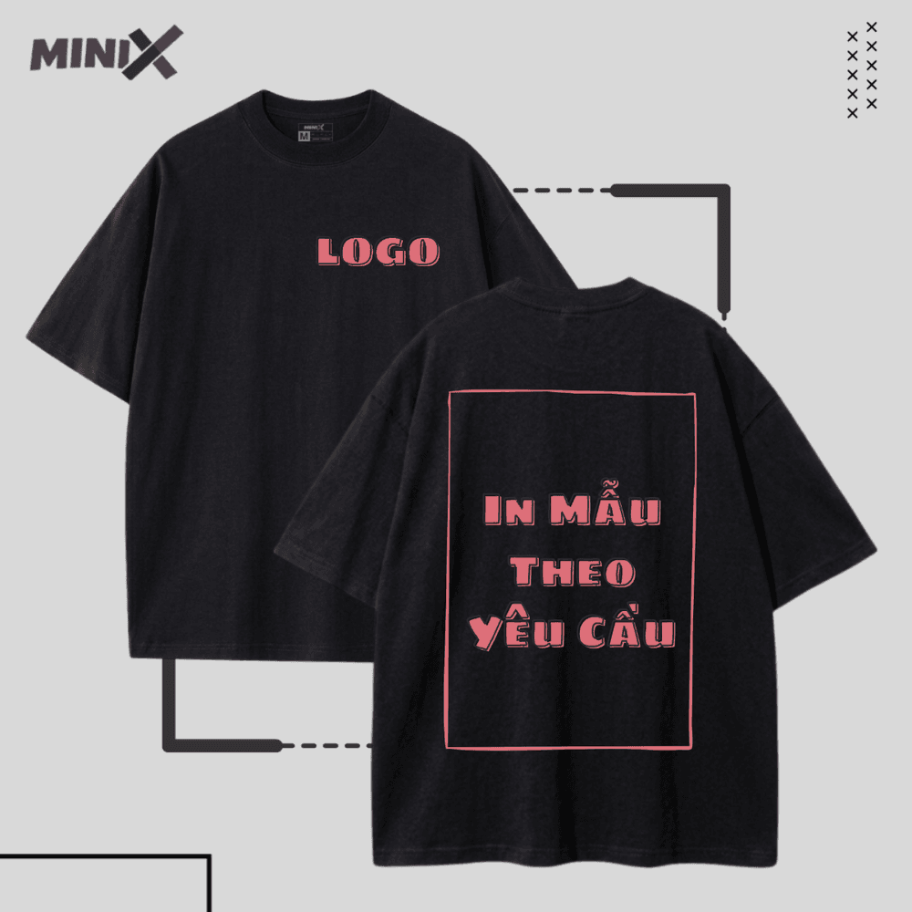 Custom Designs Available Minix 2-way Front And Back - Black - XXL