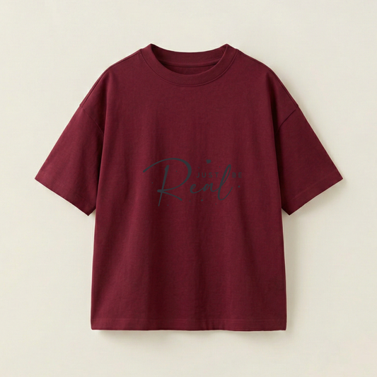 Just Be Real - Oversize 250 GSM in mặt trước